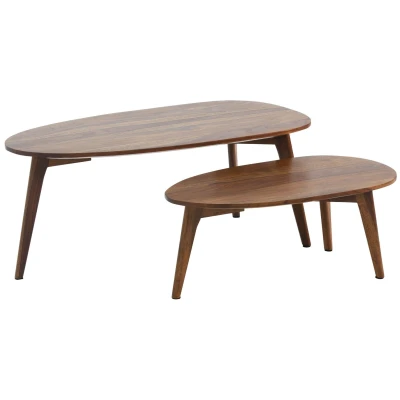 Afbeelding van Sky Style Mumbai Massief Sheesham Hout Salontafel Set