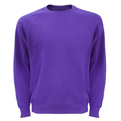 Afbeelding van Fruit of the Loom Sweatshirt voor heren Raglan sweatshirt, violet (paars), XXL