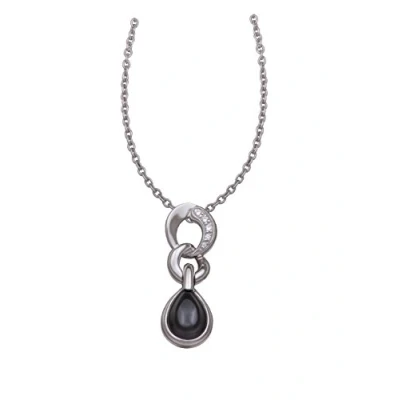 Afbeelding van Orphelia Hanger + Ketting Black Zirconium Pear Shape ZH 4538