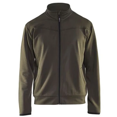 Image de Sweat zippé vert olive/noir