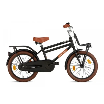 Afbeelding van Supersuper Cooper Bamboo Kinderfiets Jongensfiets 20 inch Mat Zwart