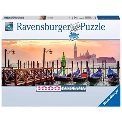 Afbeelding van Ravensburger puzzel Gondels in VenetiÃ« Panorama Legpuzzel 1000 stukjes
