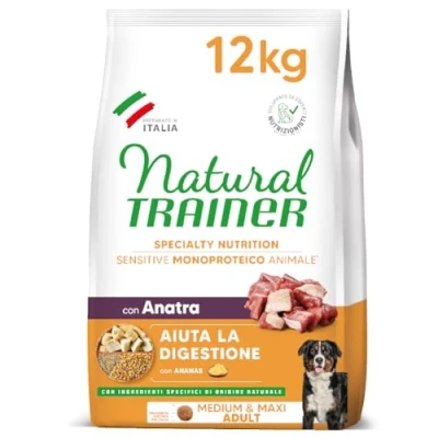 Afbeelding van Natural Trainer Sensitive Adult Medium Duck Glutenvrij 12 KG