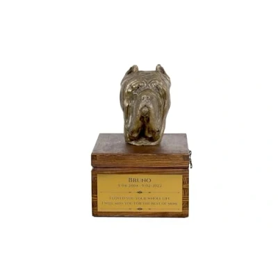 Afbeelding van Urn hond voor hondenas met beeldje van Neapolitaanse Mastiff