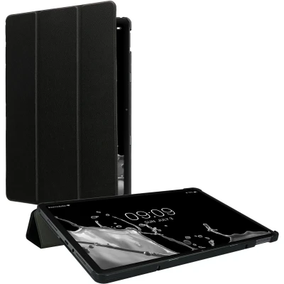 Afbeelding van kwmobile Hoesje geschikt voor Xiaomi Redmi Pad Pro Kunstlederen tablet cover met standaard In zwart