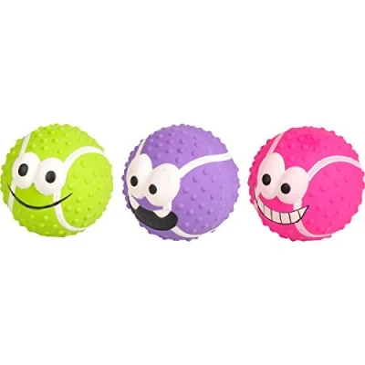 Afbeelding van Flamingo Hondenspeelgoed Latex Lachende Bal Multi 7 cm