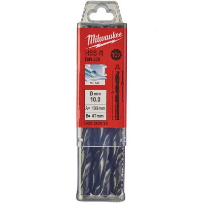 Afbeelding van MILWAUKEE 4932363534 HSS R metaalboor DIN 338 10x133mm (10 st.)