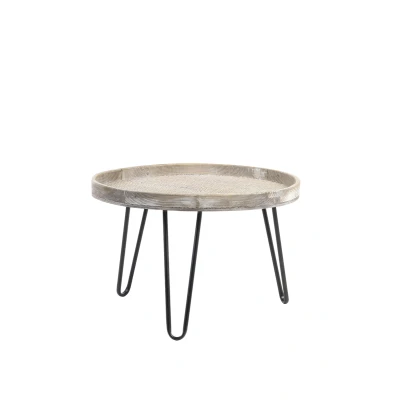 Afbeelding van Kenzie bijzettafel Ø60x34,5 cm lichtbruin hout