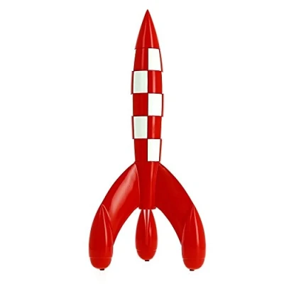 Afbeelding van Kuifje Raket De Originele Rood Wit 60 cm hoog Certificaat