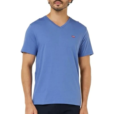 Image de Levi&#039;s Housemark T shirt à col en V pour homme, Coastal Fjord, XS