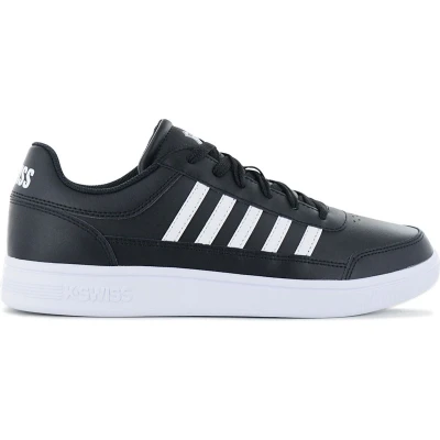 Afbeelding van K Swiss Court Chasseur 06042 Schoenen Heren Black White EU 41 12 Zwart