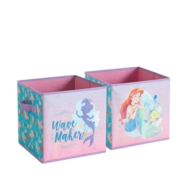 Afbeelding van Idea Nuova Disney Little Mermaid Opbergkubus, opvouwbaar, ruim, 25,4 x cm, 2 stuks