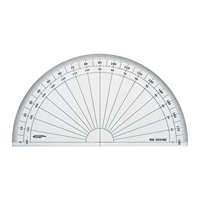 Image de Rapporteur 1/2 cercle degrés Ø 16 cm graphoplex