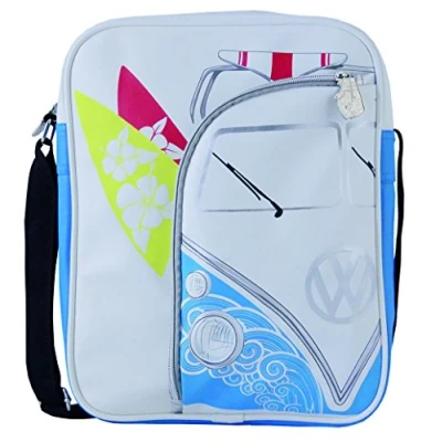 Afbeelding van BRISA VW Collection Volkswagen Combi Bus T1 Camper Van Sportief Schoudertas, Handtas, Kunstleer (PU), Vintage Tas/Retro (Surf/Blauw/L)