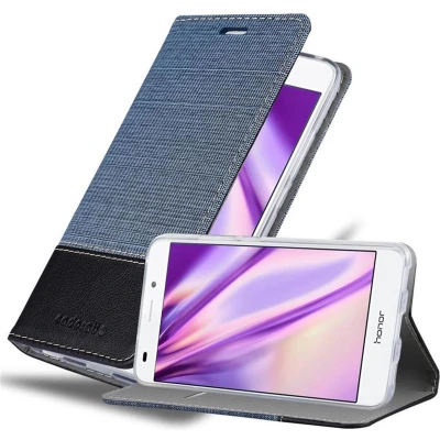 Afbeelding van Cadorabo Hoesje geschikt voor Honor 5C in DONKERBLAUW ZWART Beschermhoes met magnetische sluiting, standfunctie en kaartvakje Book Case Cover Etui