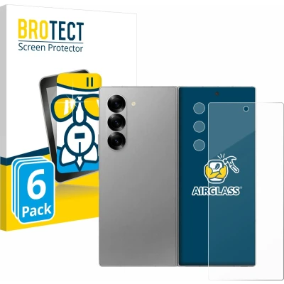 Afbeelding van BROTECT Screenprotector voor Samsung Galaxy Z Fold 6 5G (Voor+Camera) Folie Beschermfolie Beschermglas transparant (6 Stuks)