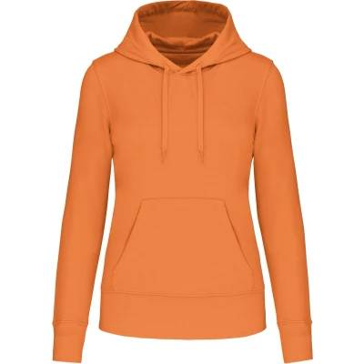 Afbeelding van Kariban Ecologische damessweater met capuchon K4028 Light Orange