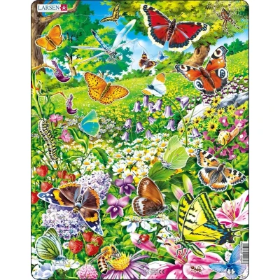 Afbeelding van Larsen Legpuzzel Maxi Vlinders Junior Karton 42 Stukjes