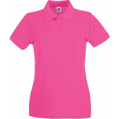 Afbeelding van Fruit of the Loom Dammes Kleding Poloshirts Korte mouw Fuchsia L