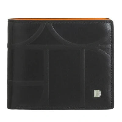 Afbeelding van DUDU Portafoglio Piccolo da Uomo RFID in Pelle Stampata, Portafogli Porta Carte Tessere Con Patta Interna, Senza Portamonete, Tasca Retina Black_Orange, noir/orange, 10,50