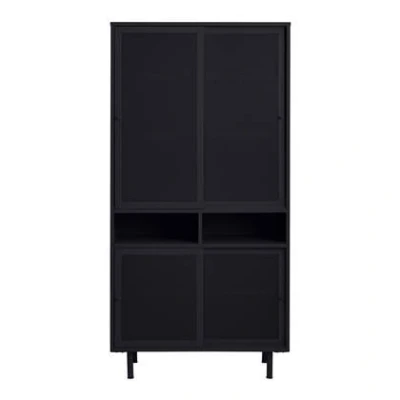 Afbeelding van Hygge Interiors Veep Zwart Opbergkast Schuifdeur H180 cm