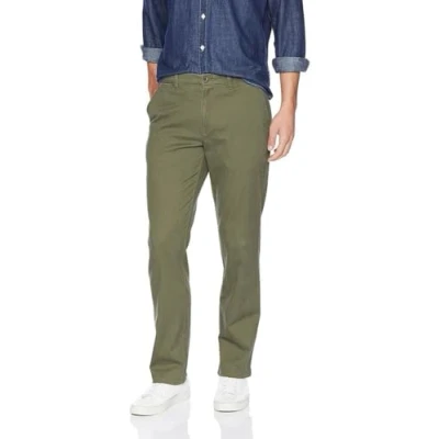 Image de Amazon Essentials Pantalon chino extensible décontracté à coupe droite pour homme, olive, 83,8 x 71,1 cm (l L)