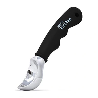 Afbeelding van Joeji&#039;s Kitchen Professionele ijsschep van roestvrij staal, antislip handvat, zwart