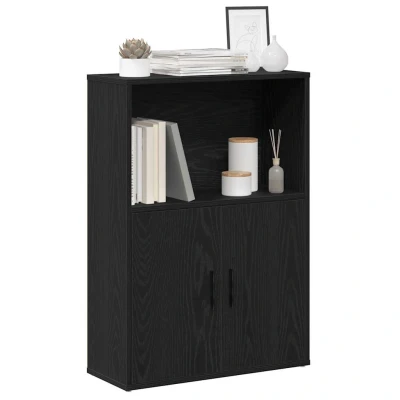 Afbeelding van vidaXL Boekenkast 60x24x85 cm bewerkt hout zwart eikenkleurig