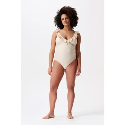 Afbeelding van Zwangerschaps Badpak Sima Light Sand XS/S