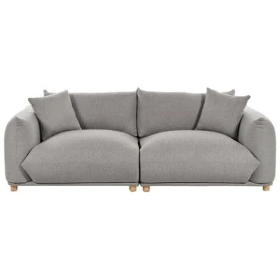 Afbeelding van Beliani LUVOS Driezitsbank Lichtgrijs Polyester