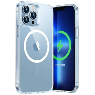Afbeelding van ESR Hybride hoes met HaloLock compatibel iPhone 13 Pro, magnetisch draadloos opladen, bescherming in militaire kwaliteit, krasbestendige achterkant, klassieke serie, transparant