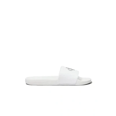 Afbeelding van Calvin Klein Jeans Slide Monogram Muiltjes, Dames, Maat: 38, Bright white/black Katoen