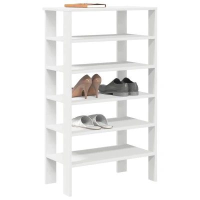 Afbeelding van Schoenenrek 61x32x105 cm bewerkt hout wit