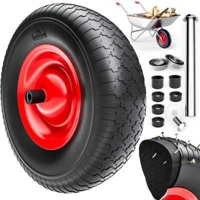 Afbeelding van Gardebruk Kruiwagenwiel Massief Rubber 200kg 4.80/4.00 8 Ø 390 mm