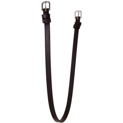 Afbeelding van BR Keelriem met 2 Ronde Gespen Zwart/zilver Cob