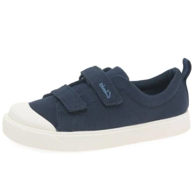 Afbeelding van Clarks City Bright T Uniseks sneakers voor kinderen, Navy Canvas