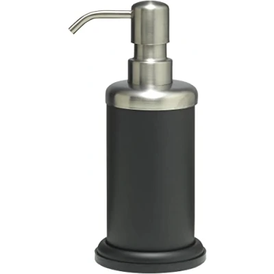 Image de Sealskin Distributeur de savon Acero Accessoire Salle Bains, Acier inoxydable, Noir , 9.2 x 10.2 17.8 cm