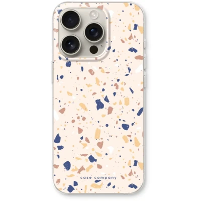 Afbeelding van Case Company® hoesje geschikt voor iPhone 16 Pro Terrazzo N23 Soft Cover Telefoonhoesje Bescherming aan alle Kanten en Schermrand