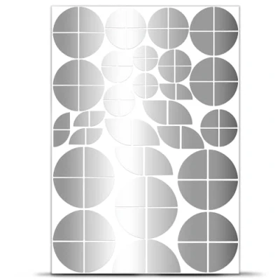 Afbeelding van 86 stuks hoekstickers voor auto, waterdicht, motoraccessoires, zwart, mat, glanzend en zilver, D 57 S (zilver)
