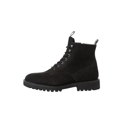 Afbeelding van Marco Tozzi BY Guido Maria Kretschmer Veterboots, Heren, Maat: 45, Black nubuck Schoenen