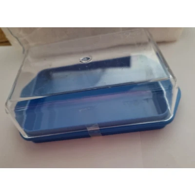 Afbeelding van Botervloot Kunststof met Deksel Blauw