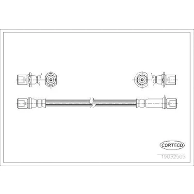 Afbeelding van CORTECO 19032505 Remslang Vooras 440