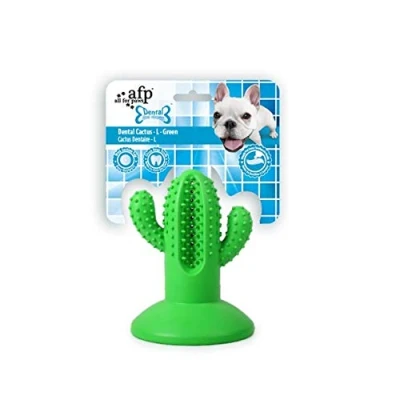Afbeelding van All For Paws Dental Chews Cactus Rubber Groen L