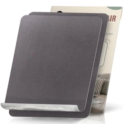 Afbeelding van Zelfklevende stoffen patch, 23 x 28 cm, 2 stuks, canvas, zelfklevend, donkergrijs, waterdicht, voor bank, tent, meubels, stoel, auto, ligstoel