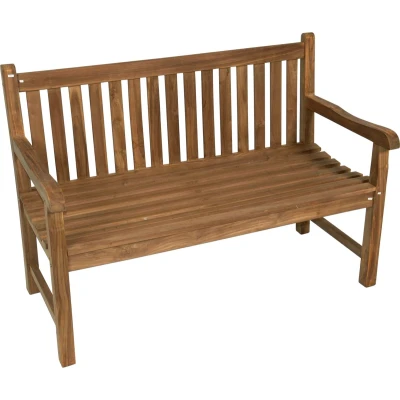 Afbeelding van Lesli Tuinbank Teak Rechte Rug 130 Cm
