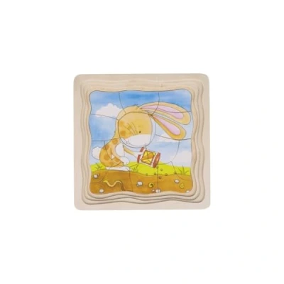 Afbeelding van Goki Houten Lagenpuzzel Moestuin, 53st.