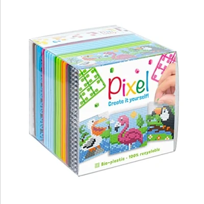Afbeelding van Pixelhobby Pixel Create it yourself kubus setje 3 vogels