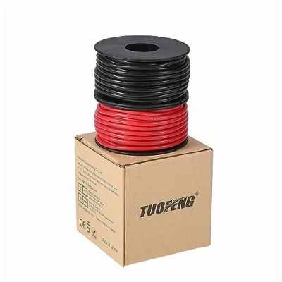 Afbeelding van Tuofeng 18 gauge, 30 m, super siliconen, zacht, geïsoleerd, hookup draad, 15 zwart en rood, 2 afzonderlijke draden, vertind koperdraad, hoge temperatuurbestendigheid, voor 3D printers, RC