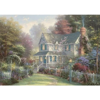Image de Puzzle 500 pièces Thomas Kinkade : Victoria Garden II, boîte en métal