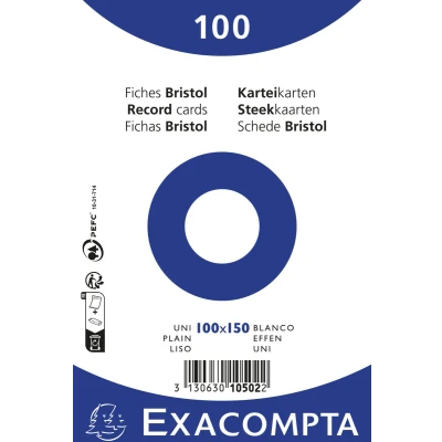 Afbeelding van Exacompta 10502E 20x 100 F.BRISTOLS BLANC 100/150 S/FILM